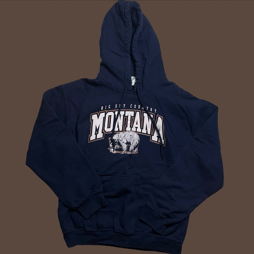 Gildan Montana Hoodie Navy Blue Size S